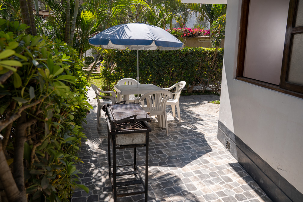 Terraza bungalow Girasoles Santa Eulalia